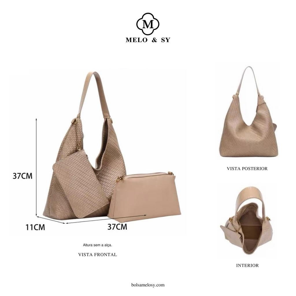 Bolsa Trama Hobo com Nécessaire
