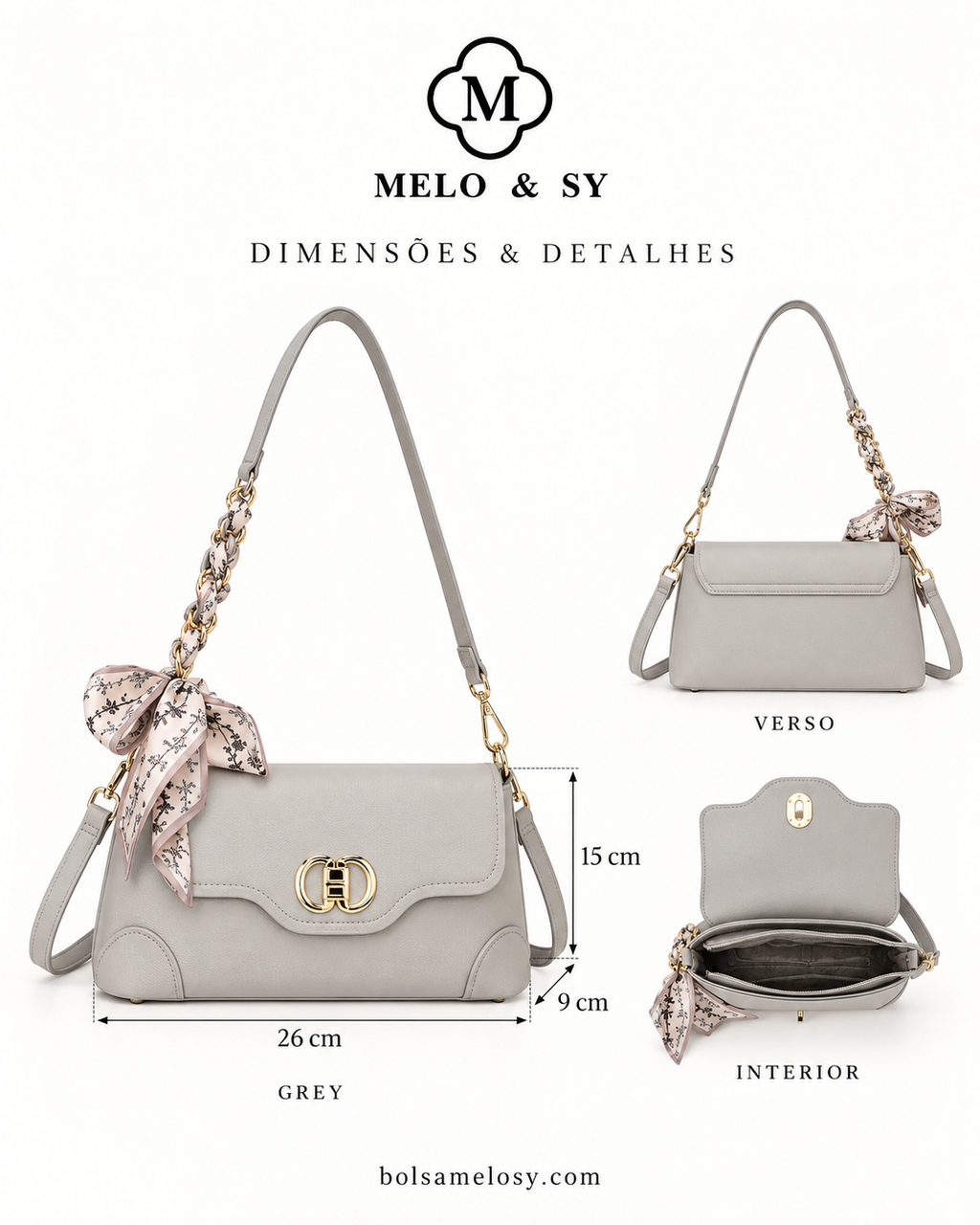 Bolsa Lady Melo com Lenço